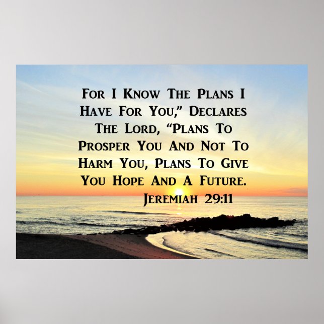 SUNRISE JEREMIAH 29:11 BIBLE VERSE POSTER (Front)
