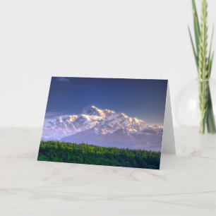 Sunrise Kisses Mt. McKinley   Alaska Range Card