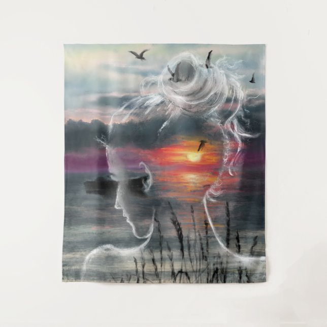Sunrise Lady Tapestry - Nature (Front)