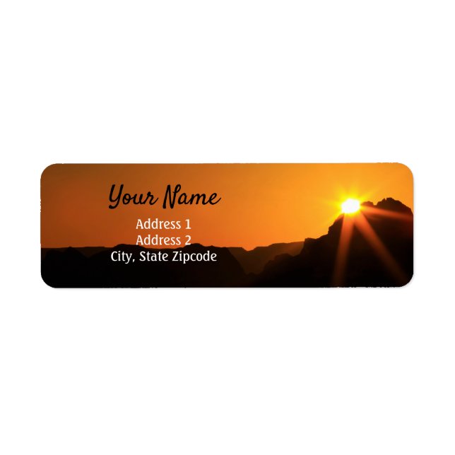 Sunrise Landscape Return Address Label (Front)