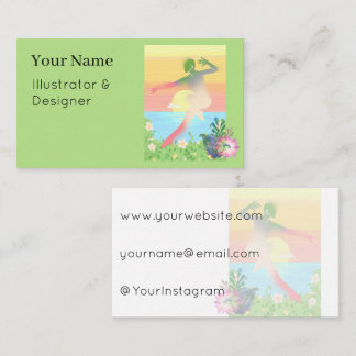 Sunrise Leap Celestial Dancer Print Business Card