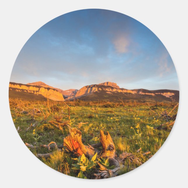 Sunrise Lights Blackleaf Canyon 2 Classic Round Sticker (Front)