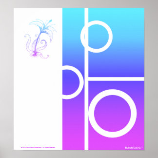 Sunrise lily abstract print