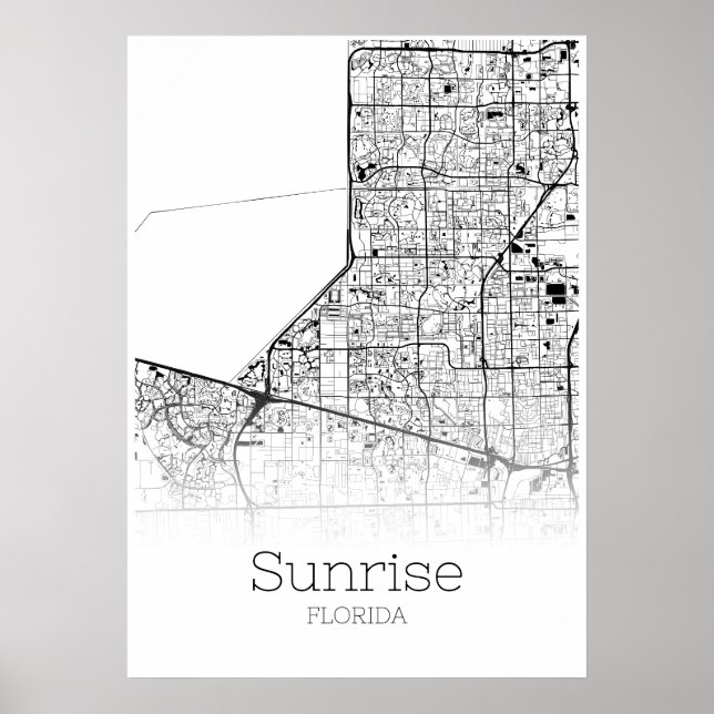 Sunrise Map - Florida - City Map Poster (Front)