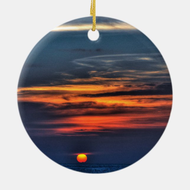 Sunrise,Melbourne,Florida Ceramic Ornament (Back)