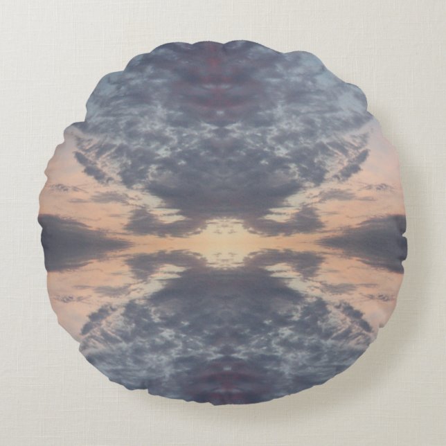 Sunrise mirage round pillow (Front)