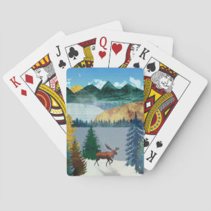 Sunrise Moose Playing Cards