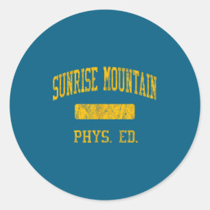 Sunrise mountain high school hs peoria az phys ed classic round sticker