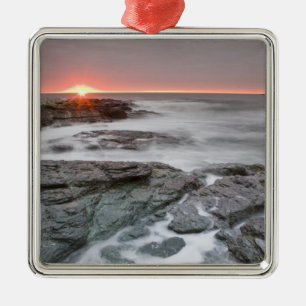 Sunrise near Brenton Point State Park on Ocean Metal Ornament