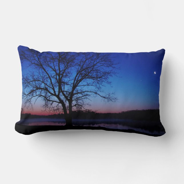 Sunrise Oak Tree moon MoJo Pillow (Front)