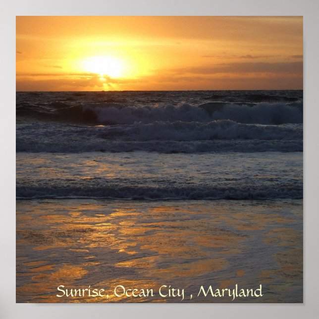 Sunrise, Ocean City , Mar... Poster (Front)