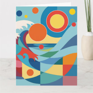 Sunrise Ocean Wave Birthday Card