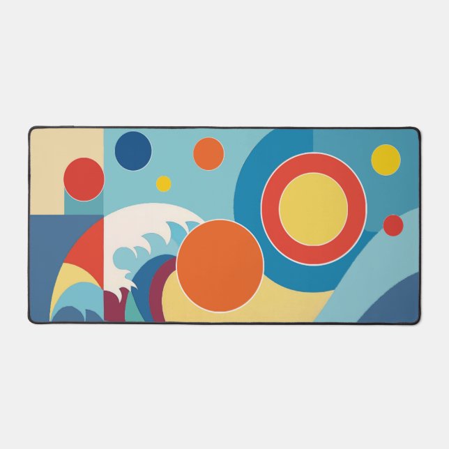 Sunrise Ocean Wave Desk Mat (Front)