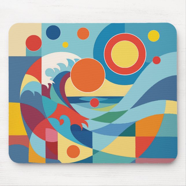 Sunrise Ocean Wave Mouse Pad (Front)