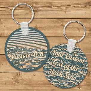 Sunrise Ocean Waves Icon Keychain