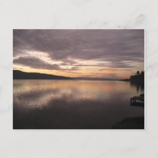 Sunrise on lake Washington / Mt Rainier in Seattle Postcard