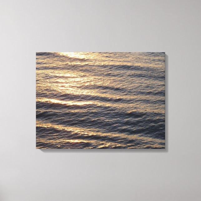 Sunrise on Ocean Waters Calming Photography Canvas Print (Front)