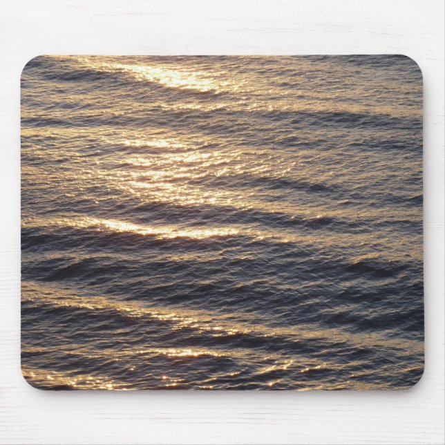 Sunrise on Ocean Waters Calming Photography Mouse Pad (Front)