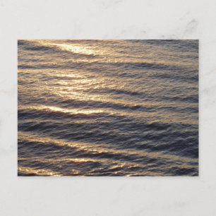 Sunrise on Ocean Waters Calming Photography Postcard