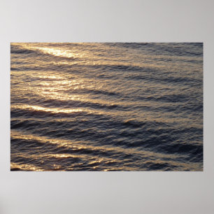 Sunrise on Ocean Waters Calming Photography Poster