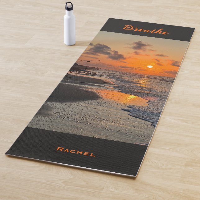 Sunrise on Texas Coast, Personalized  Yoga Mat (In Situ)