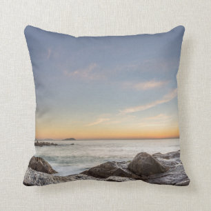 Sunrise On The Beach Armação, San Catarina Throw Pillow