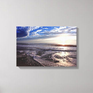 Sunrise on the beach canvas print
