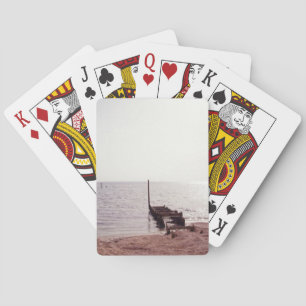 sunrise on the beach photograph playing cards