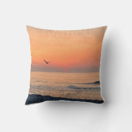 Sunrise on the Beach Throw Pillow
