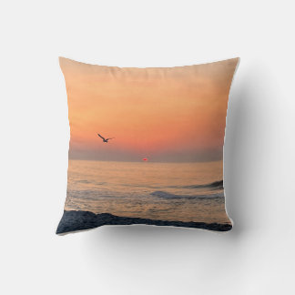 Sunrise on the Beach Throw Pillow