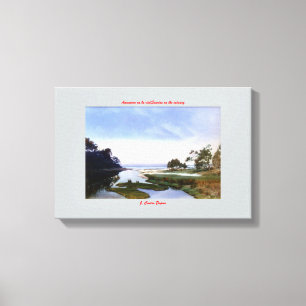 Sunrise on the estuary canvas print