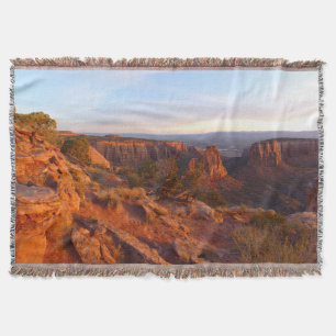 Sunrise on the Grand View Trail at CO Monument Throw Blanket
