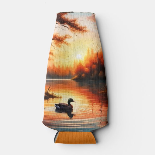 Sunrise on the Lake Bottle Cooler (Front)