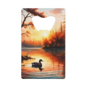 Sunrise on the Lake Credit Card Bottle Opener