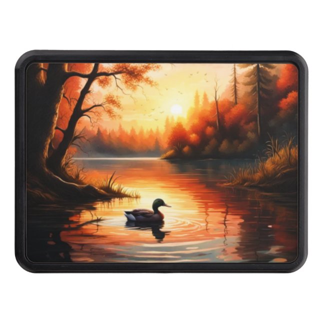 Sunrise on the Lake Trailer Hitch Cover (Front)
