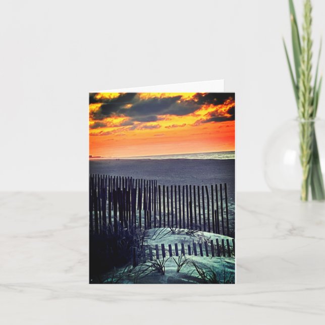 Sunrise on Topsail Island Note Card (Front)