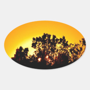 Sunrise Oval Sticker