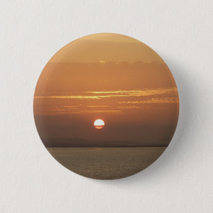 Sunrise over Aruba I Caribbean Seascape 2 Inch Round Button