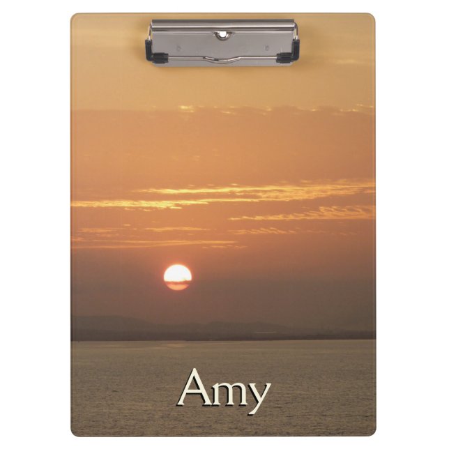 Sunrise over Aruba I Caribbean Seascape Clipboard (Front)