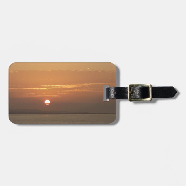 Sunrise over Aruba I Caribbean Seascape Luggage Tag (Front Horizontal)