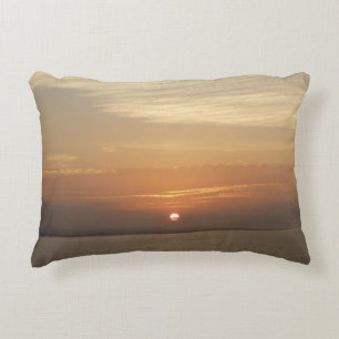 Sunrise over Aruba II Caribbean Seascape Accent Pillow