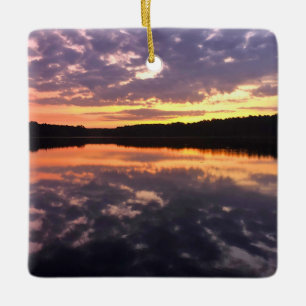 Sunrise Over Bear Lake Ceramic Ornament