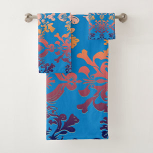 Sunrise over Blue Sky Royal Damask Bath Towel Set