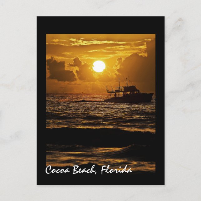 Sunrise over Cocoa Beach, Florida, U.S.A. Postcard (Front)