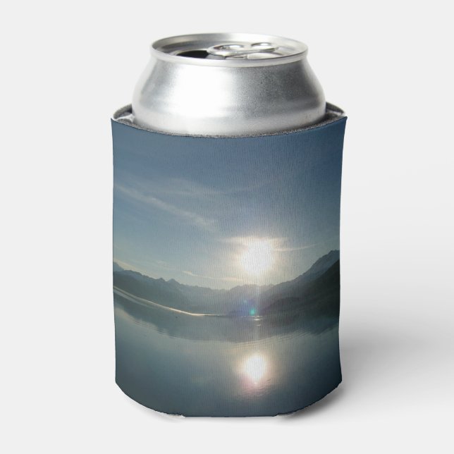 Sunrise over College Fjord Alaska Photography Can Cooler (Can Front)