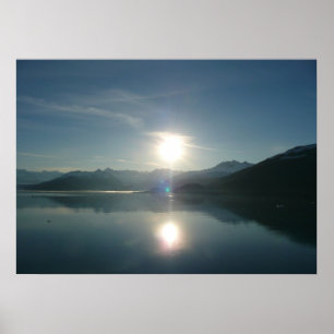 Sunrise over College Fjord Alaska Photography Poster