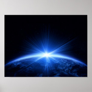 Sunrise Over Earth Poster