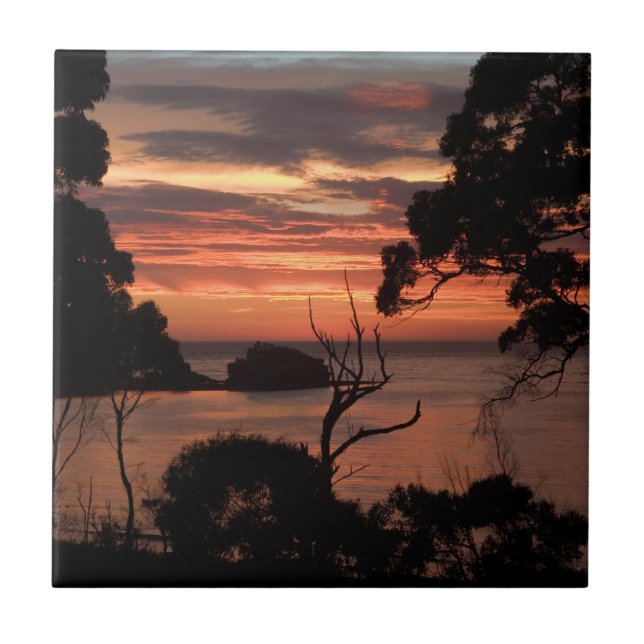 Sunrise Over Freycinet Np Tile (Front)