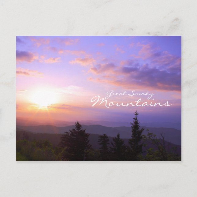 Sunrise over Great Smoky Mountains Postcard (Front)