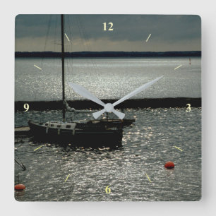 Sunrise over Helsinki Square Wall Clock